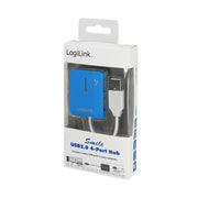 LogiLink UA0136 gränssnittshubbar USB 2.0 Type-A 480 Mbit/s Blå