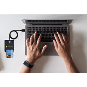 Techly I-CARD CAM-USB2TYC läsare smarta kort inomhus USB USB 2.0 Svart
