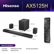 Hisense AX5125H Svart 5.1.2 kanaler 500 W