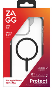 ZAGG Cases Santa Cruz Snap Apple iPhone 15 Pro Max Black EN/FR