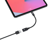 Conceptronic ABBY18B kabelomvandlare (hane/hona) USB-C USB-A Svart