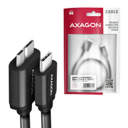Axagon BUMM3-CM10AB USB-kablar USB 3.2 Gen 1 (3.1 Gen 1) 1 m Micro-USB B USB C 5