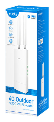 Cudy LT400 trådlös router Snabb Ethernet Singel-band (2,4 GHz) 4G Vit