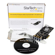 StarTech.com PCI Express (PCIe) SuperSpeed USB 3.0-kortadapter med 4 portar och 2