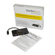 StarTech.com 3-ports USB-C-hubb med Gigabit Ethernet och 60 W strömförsörjning