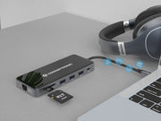 Conceptronic DONN15G dockningsstationer för bärbara datorer Kabel USB 3.2 Gen 1 (3.1