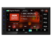 JVC KW-M695DBW radio/digitalmottagare för bil Svart