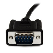 StarTech.com 1 m svart DB9 RS232 seriell nollmodemskabel F/M