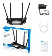 Cudy LT400 trådlös router Snabb Ethernet Singel-band (2,4 GHz) 4G Svart