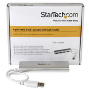 StarTech.com Bärbar USB 3.0-hubb med 4 portar och inbyggd kabel