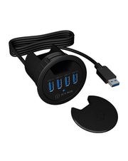 ICY BOX IB-HUB1403 USB 3.2 Gen 1 (3.1 Gen 1) Type-A 5000 Mbit/s Svart
