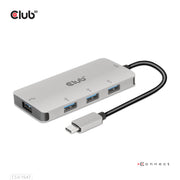 CLUB3D CSV-1547 gränssnittshubbar USB 3.2 Gen 2 (3.1 Gen 2) Type-C 10000 Mbit/s Svart