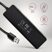 Axagon HUE-C1A gränssnittshubbar USB 3.2 Gen 1 (3.1 Gen 1) Type-A 5000 Mbit/s Svart