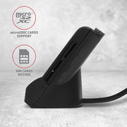 Axagon CRE-SM2 läsare smarta kort inomhus USB 2.0 Svart