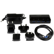 StarTech.com USB 3.0-hub med 4 portar plus dedicerad laddningsport