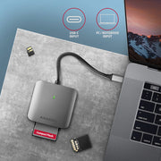 Axagon CRE-S3C kortläsare USB 3.2 Gen 1 (3.1 Gen 1) Type-C Grå