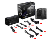 MSI MPG A1000G PCIE5 strömförsörjningsenheter 1000 W 20+4 pin ATX Svart