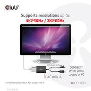 CLUB3D CAC-1010-A videokabeladapter 0,6 m DisplayPort DVI-D + USB Svart