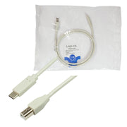 LogiLink CU0160 USB-kablar USB 2.0 1 m USB C USB B 0,48 Gbit/s Vit