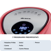 Ariete 4618/01 Single 7 l Fristående 1800 W Varmluftsfritös Röd