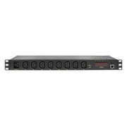 LogiLink PDU8P01 grenuttag 8 AC-utgångar 1U Svart