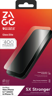 InvisibleShield Glass Elite Apple iPhone 16/15 Screen