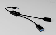 i-tec USB-A Cable HUB 2 port (2x USB-A) USB-kablar USB 3.2 Gen 1 (3.1 Gen 1) 0,1 m