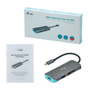 i-tec Metal C31NANODOCKPD dockningsstationer för bärbara datorer Kabel USB 3.2 Gen 1