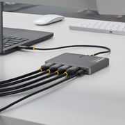 StarTech.com QUAD-USB-HDMI-ADAPT dockningsstationer för bärbara datorer Kabel USB