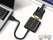 Conceptronic ABBY20B videokabeladapter 0,25 m HDMI Typ A (standard) VGA (D-Sub) Svart