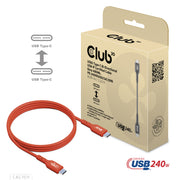 CLUB3D CAC-1511 USB-kablar USB 2.0 1 m USB C 0,48 Gbit/s 240 W Orange