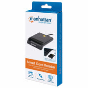 Manhattan 102049 läsare smarta kort inomhus USB 2.0 Svart