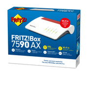 Box FRITZ! 7590 AX trådlös router Gigabit Ethernet Dual-band (2,4 GHz / 5 GHz) Vit