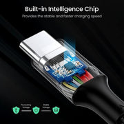 Ugreen 70429 USB-kablar 1 m USB C 0,48 Gbit/s 100 W Svart