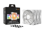 be quiet! LIGHT WINGS LX 120mm PWM High Speed 3-Pack White Datorväska Fan