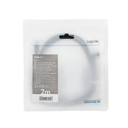 LogiLink CU0191 USB-kablar USB 2.0 2 m USB C 0,48 Gbit/s 60 W Svart