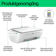 HP DeskJet 2810e Trådlöst All-in-One Färg Skrivare - Termisk bläckstråle - Duplex