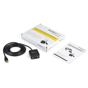 StarTech.com FTDI USB till seriell RS232-kabeladapter med 1 port och COM-retention