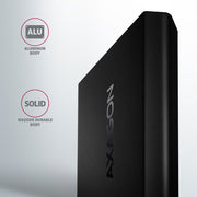 Axagon EEM2-UB2 Hölje för lagringsenheter SSD-inkapsling Svart M.2
