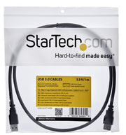 StarTech.com USB3SEXT1MBK USB-kablar USB 3.2 Gen 1 (3.1 Gen 1) 1 m USB A 5 Gbit/s