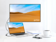 Manhattan 153973 videokabeladapter 0,11 m USB Type-C HDMI Grå
