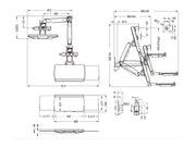 Multibrackets 4351 allt-i-ett-fästen och stativ för dator/arbetsstation 11,5 kg Vit