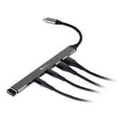 BakkerElkhuizen USB-C Hub 7-in-1 (3A+4C) USB Type-C 5000 Mbit/s Svart