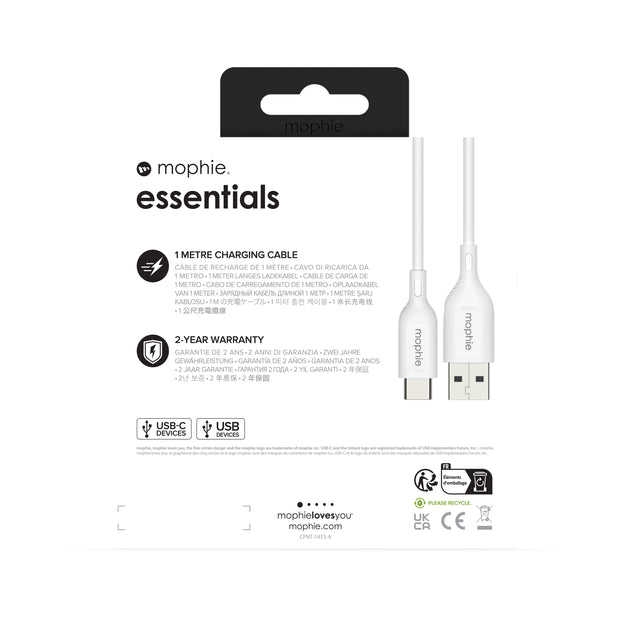 mophie essentials charging cables USB-kabel