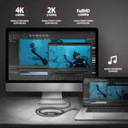 Axagon RVC-HI2M videokabeladapter 0,25 m USB Type-C HDMI Svart