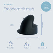 R-Go Tools RGOHEWLL datormöss Spela vänster hand
