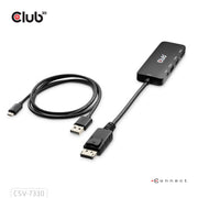 CLUB3D CSV-7330 dockningsstationer för bärbara datorer DisplayPort Svart
