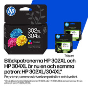 HP 302/304 svart originalbläckpatron