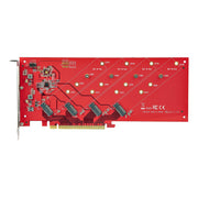 StarTech.com QUAD-M2-PCIE-CARD-B nätverkskort/adapters Intern M.2
