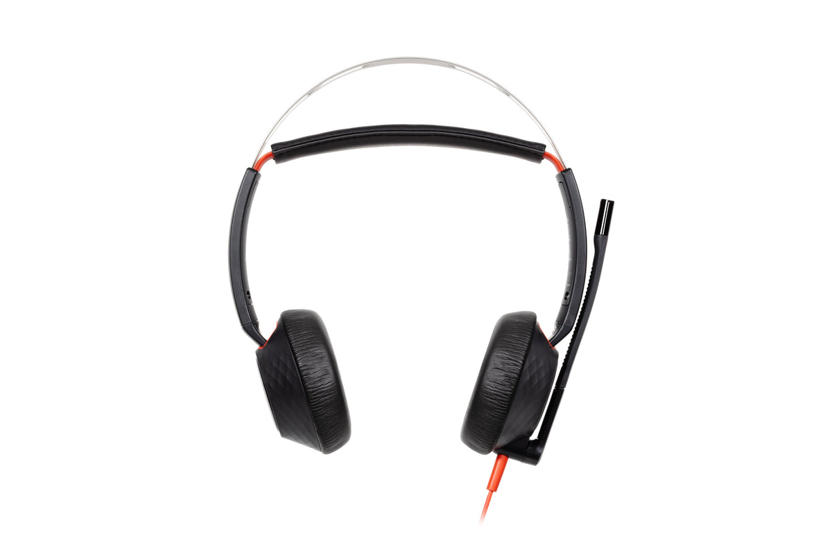 HP Poly Blackwire 5220 Stereo USB-C Headset + 3,5 mm-kontakt + USB-C/A-adapter